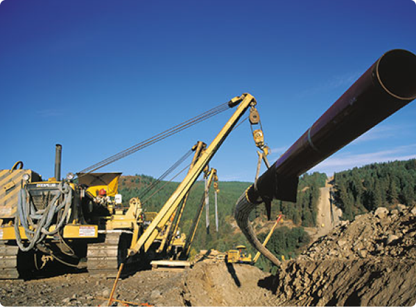 Heavy equipment working on new site. 